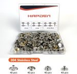 160 pcs snap Buttons,snap Fasteners kit 15mm Stainless Steel Snaps Marine Grade Boat Canvas Snaps,3/8" Socket Metal Snaps for Clothing Leather Boat Cover Fabric (Regular) - Image 4